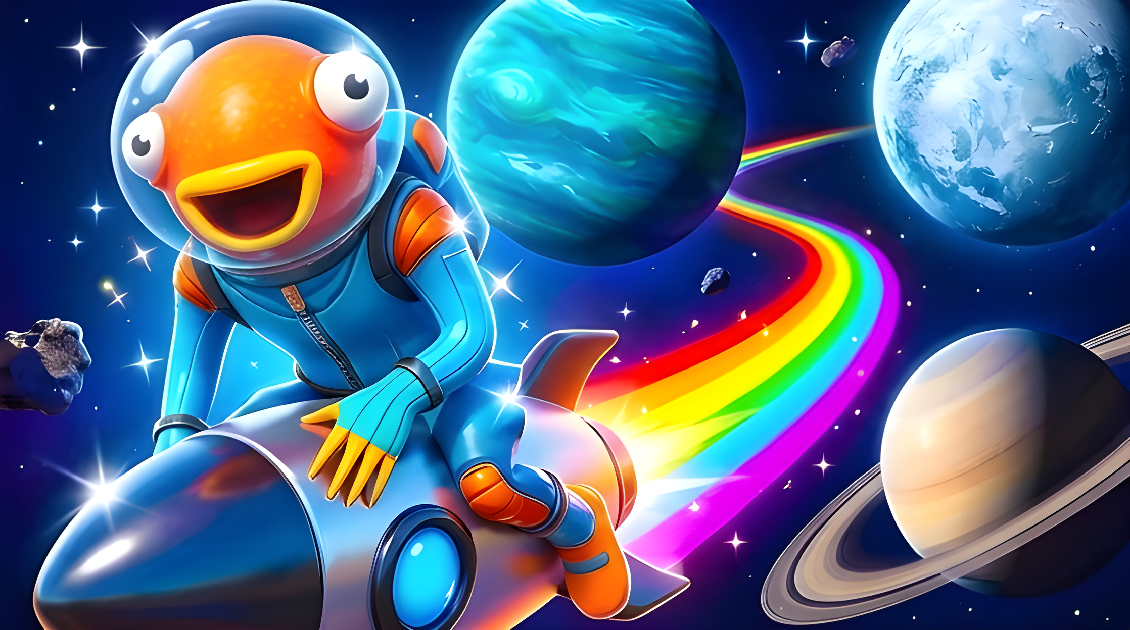 AI generated UEFN tycoon island thumbnail with bright game art composition